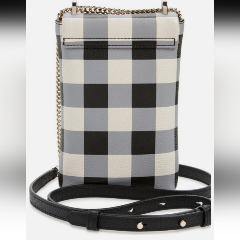 KATE SPADE BRADLEY GINGHAM PEBBLED LEATHER CROSSBODY - Picture 3 of 5